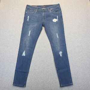 Regal Exchange Men’s Slim Straight Jeans 36x34 Distressed Stretch Denim